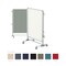Ghent Partition Mobile 2-Sdd Prcln Whtbrd/Fbrc Blltn Brd, Mag, 46"H x 34"W, Gray NEX223MFP-91 - alternate 2